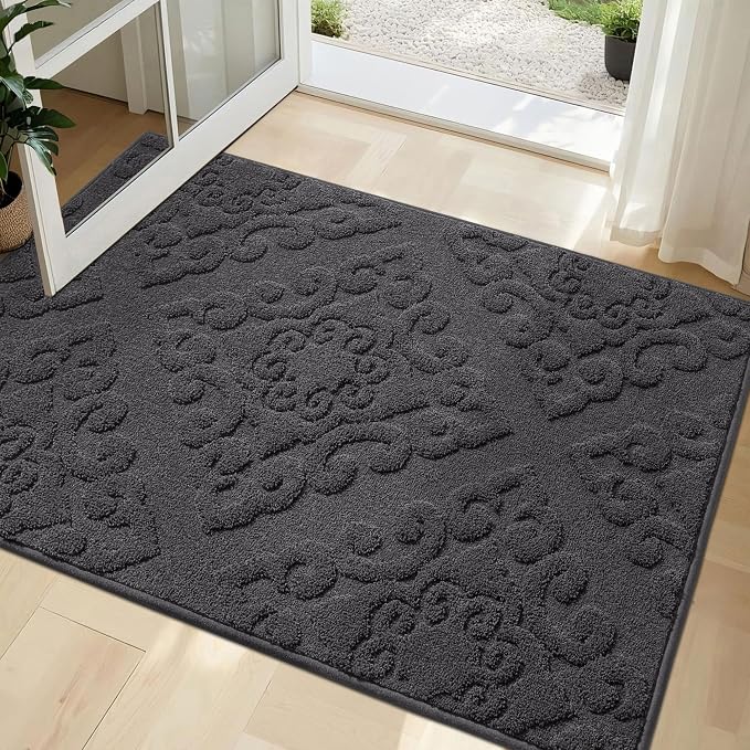COSY HOMEER Door Mat 32”x48”, Absorbent Dirt Trapper Entryway Rugs, Non-Slip - Image 9