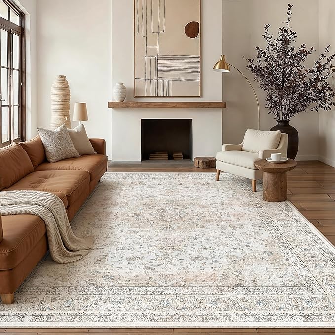10x12 Washable Vintage Area Rug by WondRg