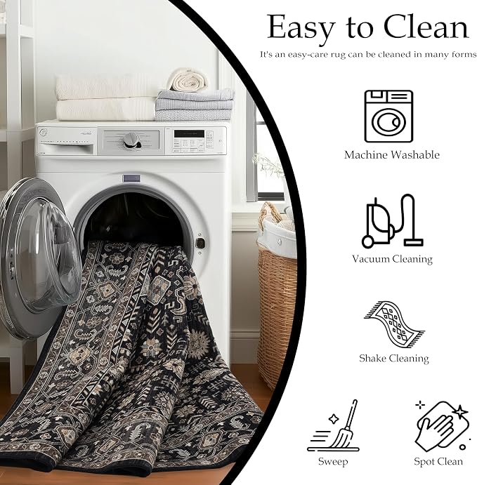 Area Rug Non Slip Machine Washable Ultra Soft Living - Image 3