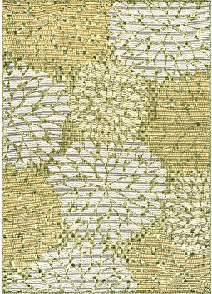 Beverly Rug Outdoor Rug 9x12 Modern Exotic Tropical Leaf Area Rugs - Image 2