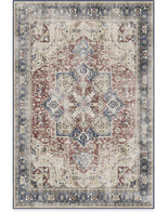 RUGGABLE Washable Vintage Area Rug – Kamran Royal Blue 6x9, Stain-Resistant - Image 3