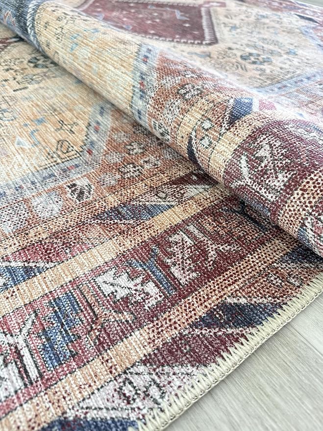 Fame Living Washable Area Rug, Modern Farmhouse, Distressed, Traditional - Image 2