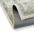 Green Area Rug 3x5 Washable Vintage Carpet Entryway Office Soft Retro Kitchen - Image 8