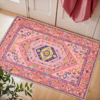 SERISSA Small Rugs for Entryway, 2x3 Fuchsia Pink Washable Non-Slip Area Rug by SERISSAHomeDecorCollection