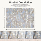 WITSHOCK 8x10 Area Rugs for Living Room: Washable Abstract Large Rug for Dining - Image 2