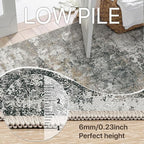 GENIMO Washable 6x9 Area Rugs for Living Room, Non Slip Modern Abstract Rug - Image 7