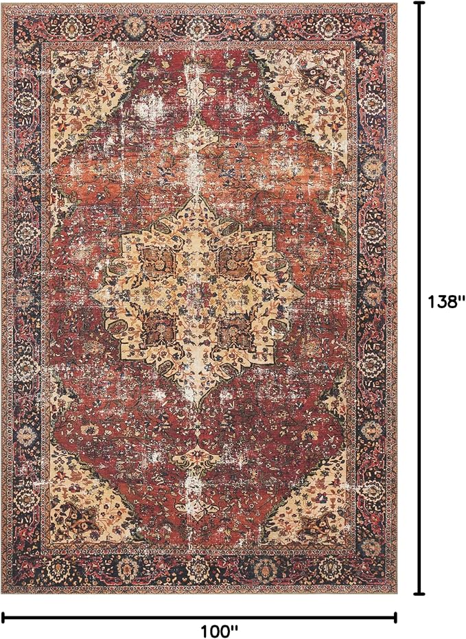 Loloi Loren Collection LQ-07 Red/Navy 8'-4" x 11'-6" Area Rug - Image 3