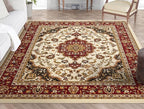 Well Woven Barclay Collection Medallion Kashan Ivory 6x9 Area Rug - Image 2