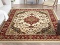 Well Woven Barclay Collection Medallion Kashan Ivory 4x5 Area Rug by WellWovenRugs
