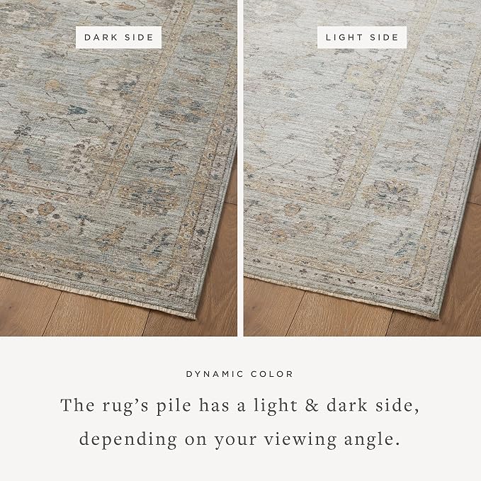 Loloi Magnolia Home by Joanna Gaines Millie Collection MIE-02 Sky/Gold 2'-7" x - Image 3