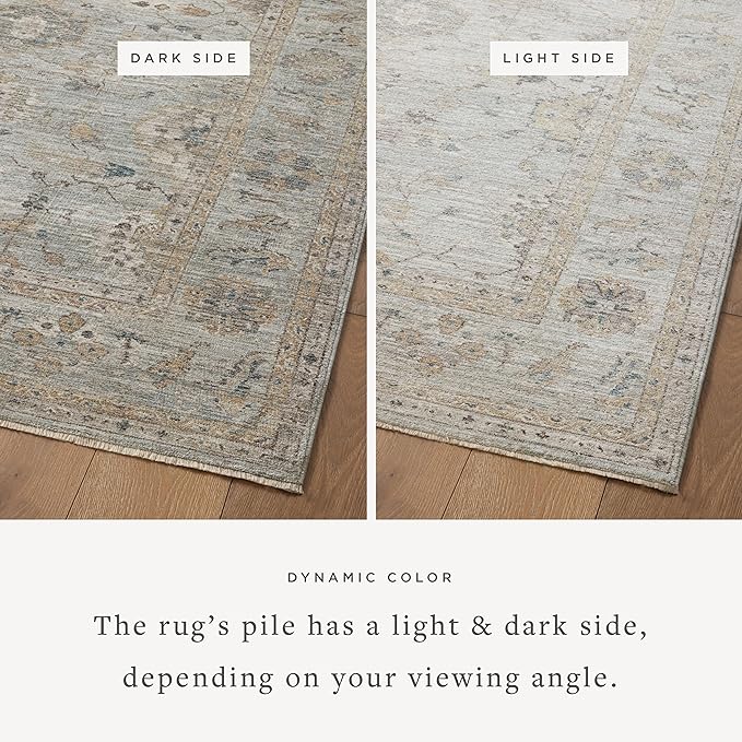 Loloi Magnolia Home by Joanna Gaines Millie Collection MIE-02 Sky/Gold 2'-7" x - Image 3