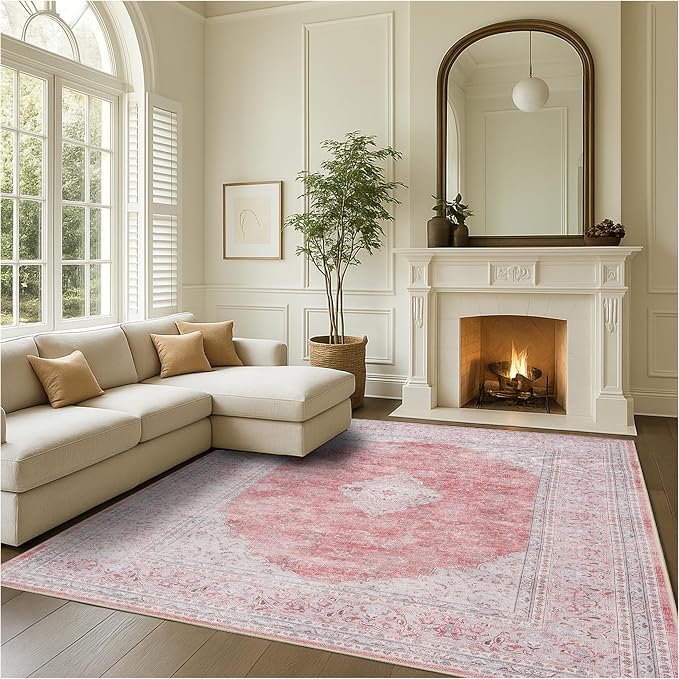Fame Rugs Turkish Rug. Washable Vintage Oriental Antique Inspired Traditional by FameRugs