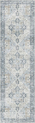 GENIMO Runner Rug 2'6"x6, Non Slip Vintage Hallway Runner Rugs, Low Pile - Image 8