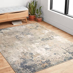Loloi Teagan Collection TEA-06 Sand/Mist 5'-3" x 7'-6" Area Rug, Soft Neutral - Image 3