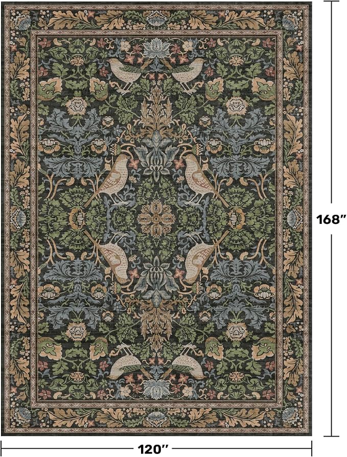 Botanical Brown Rug for Living Room - Image 2
