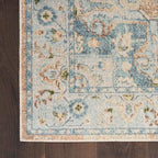 Nourison Home Astra Machine Washable Beige Blue 2'2" x 8' Area Rug - Image 5