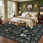 6x9 Area Rugs Living Room Rug: Vintage Washable Rug Floral Soft Carpet Indoor - Image 2