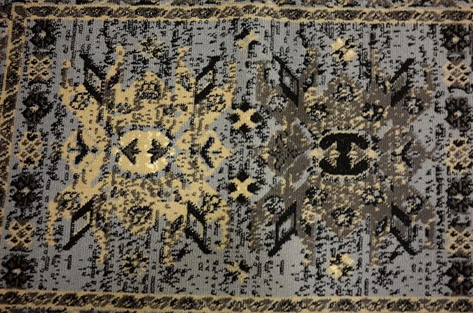 Unique Loom Taftan Collection Border Geometric Tribal Inspired Design Area Rug - Image 12