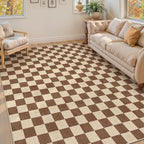 LIVEBOX 8x10 Area Rugs for Living Room, Checkered Non-Slip Washable Rugs - Image 3
