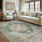 GENIMO 5x7 Area Rugs for Living Room, Machine Washable Non Slip Vintage Rugs - Image 2