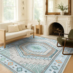 Fame Living Washable Area Rug. Modern Farmhouse. Vintage. Turkish. Bohemian. by FameLiving%7COushakRugs