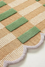 Hand-Tufted Wool Area Rug with Scalloped Edges, Cozy and Soft Accent Rug - Image 2