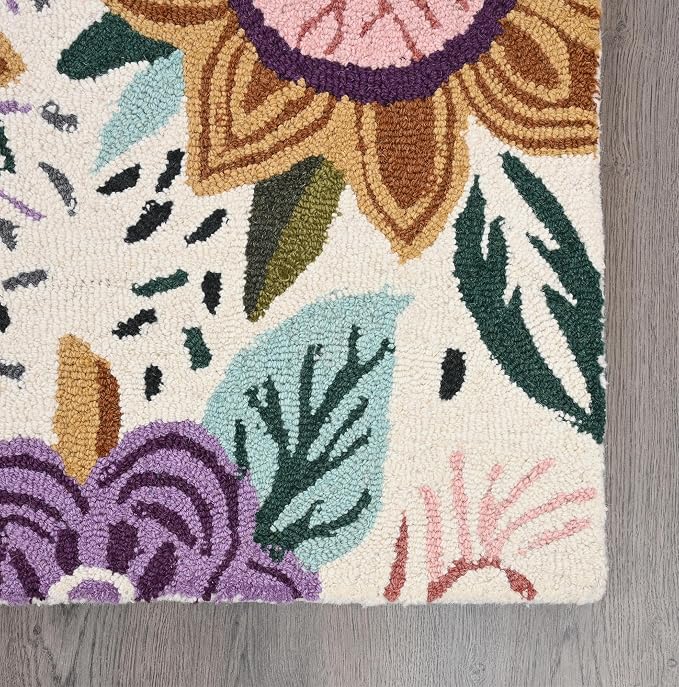 Hand-Tufted Floral Area Rug - Image 5