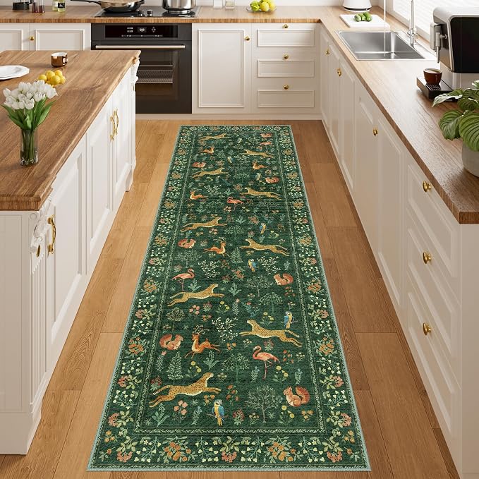 DUKINO 2.6x8 Rug for Hallway, Washable Kitchen Runner Rug - Image 3