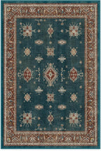 RUGGABLE Washable Vintage Area Rug – Verena Teal Blue 4x6, Stain-Resistant by RUGGABLE