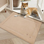 BEQHAUSE Dog Door Mat for Muddy Paws 20"x32" Dirt Trapper Absorbent Doormat Non by BEQHAUSE