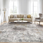 6x8 Area Rug Living Room: Washable Large Abstract Soft Stain Resistant Indoor - Image 5