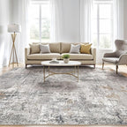 9x12 Area Rug Living Room: Washable Large Abstract Soft Stain Resistant Indoor - Image 5
