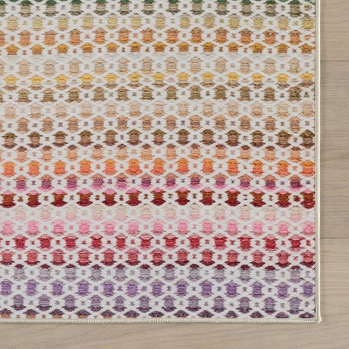 Dash & Albert Poppy Multi Machine Washable Rug, 8.5 X 11.5 Feet - Image 7