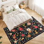 Living Room Rug 6x9 Rug Machine Washable Boho Area Rug Non Slip Floral Vintage - Image 3