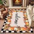 Checkered Area Rugs, Entrance Rubber Non Slip Breathable Fall Rug by LHOMKCV