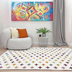 Alfa Rich 7x10 Moroccan White Area Rugs - Image 3