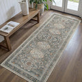 Bavni Washable Runner Rug 2x5, Non Slip Vintage Hallway Runner, Ultra Thin Low by BAVNI