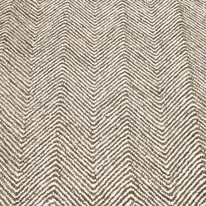Modern Herringbone Chevron Collection Handcrafted Wool Area Rug - Image 7