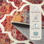 Lahome Moroccan 3x5 Rug for Bedroom, Washable Area Rugs Non-Slip Throw Entryway - Image 5