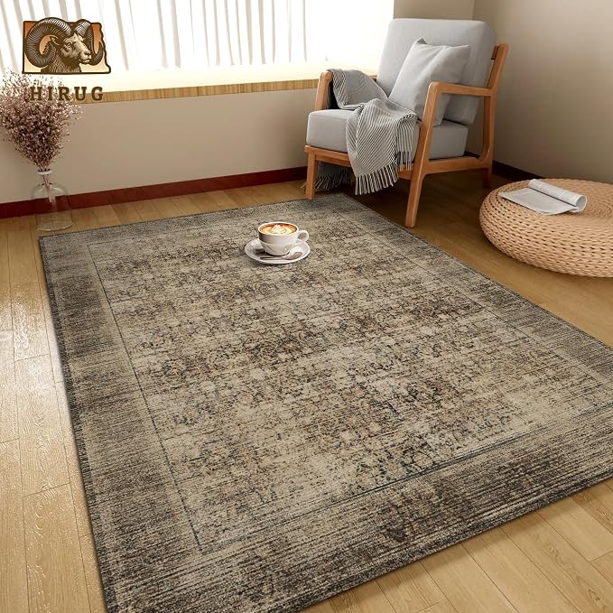 Washable Area Rug 3' x 5 ' Vintage Traditional Persian Mat - Image 4