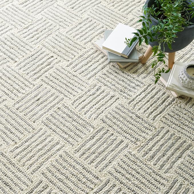 Dash & Albert Layers Grey Hand Hooked Wool Rug, 3 X 5 Feet - Image 4