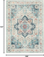 GENIMO 9x12 Area Rugs for Living Room, Machine Washable Non Slip Vintage Rugs - Image 2