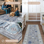 Fame Living Grey Oushak Rug, Large Area Rugs - Image 4