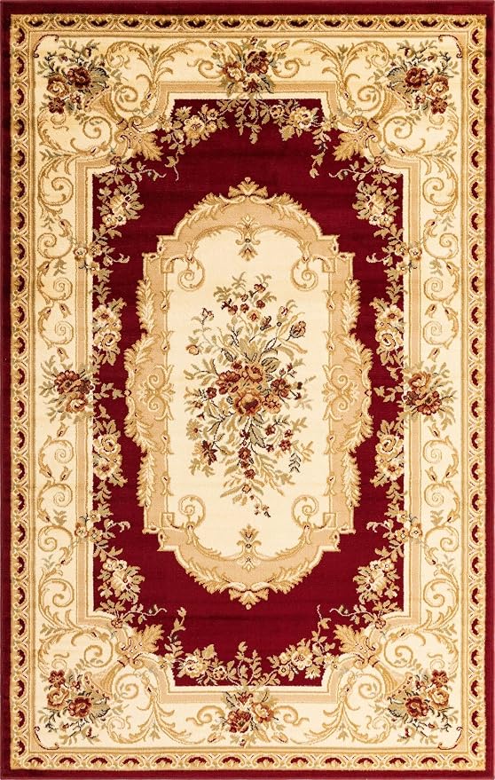 Rugs.com Chateau Collection Rug – 5' x 8' Red Medium Rug Perfect - Image 3