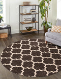Rugs.com Lattice Collection Rug – 12 Ft Round Chocolate Brown Medium-Pile Rug by Rugscom