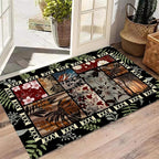 Vintage Jungle Floral Area Rug 7x9ft, Tropical Leaf Print Low Pile Carpet - Image 4