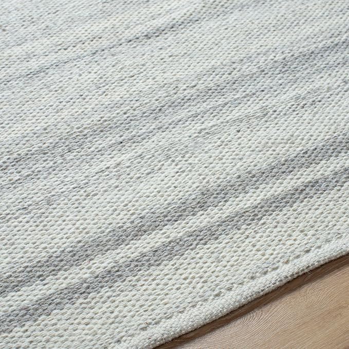Mark&Day Wool Rugs, 5x8 Janmichael Solid and Border Gray Area Rug, Bedroom or - Image 7