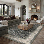 HUGEAR 8x10 Machine Washable Rugs Black Beige Hallway Large Area Rug Indoor - Image 3