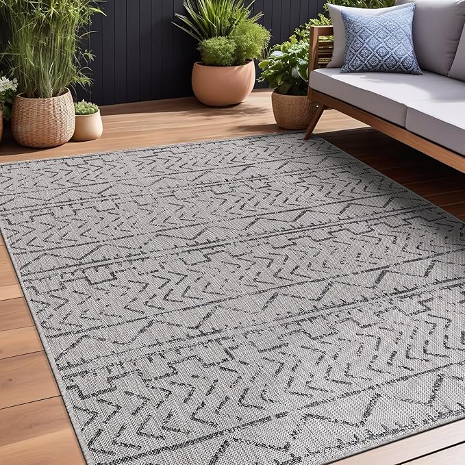 Beverly Rug Waikiki Indoor Outdoor Rug 5x7, Washable Outside Carpet by BeverlyRug