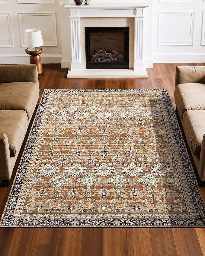 VEVOR 6 x 9 ft Area Rug Large Washable Rug Non-Slip and Tear-Resistant Soft - Image 3